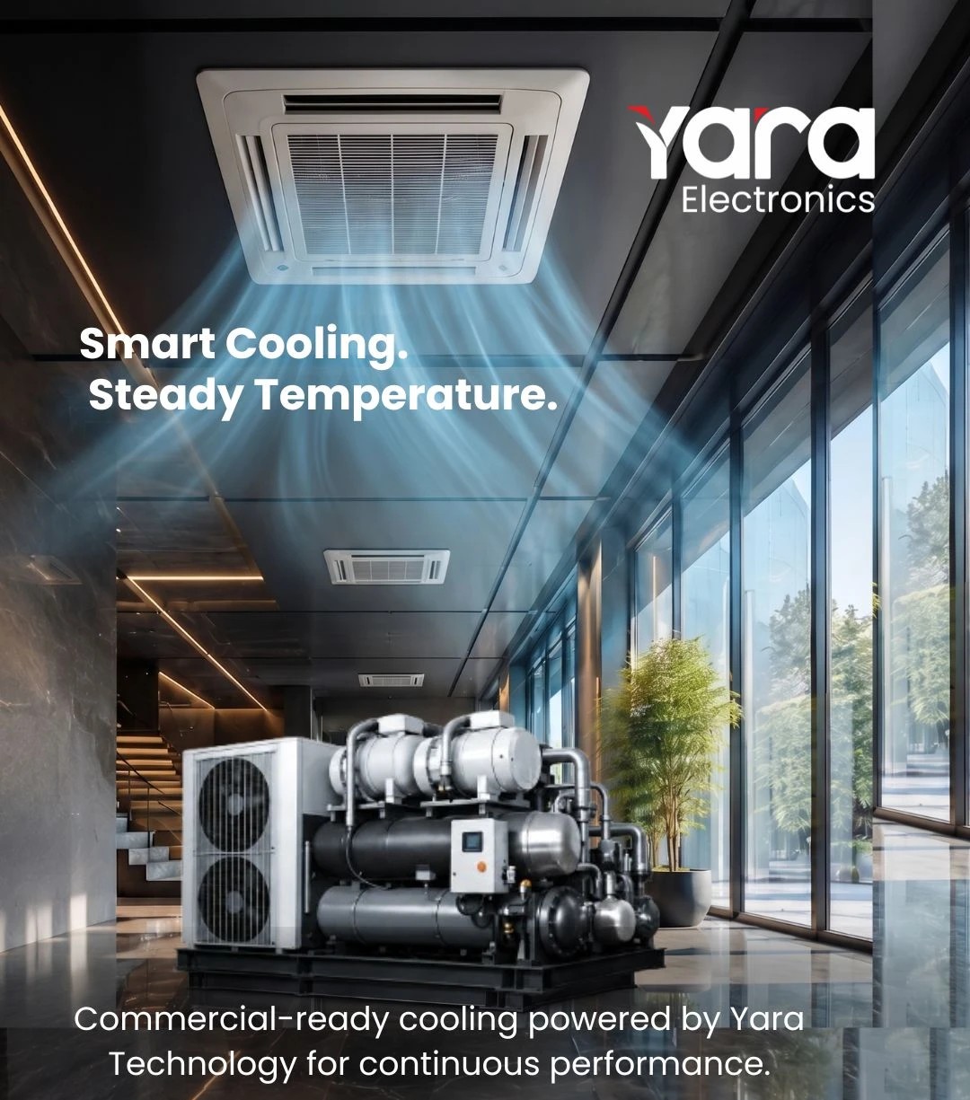 Smart Cooling. Steady Temperature. Yara chillers in corporate offices