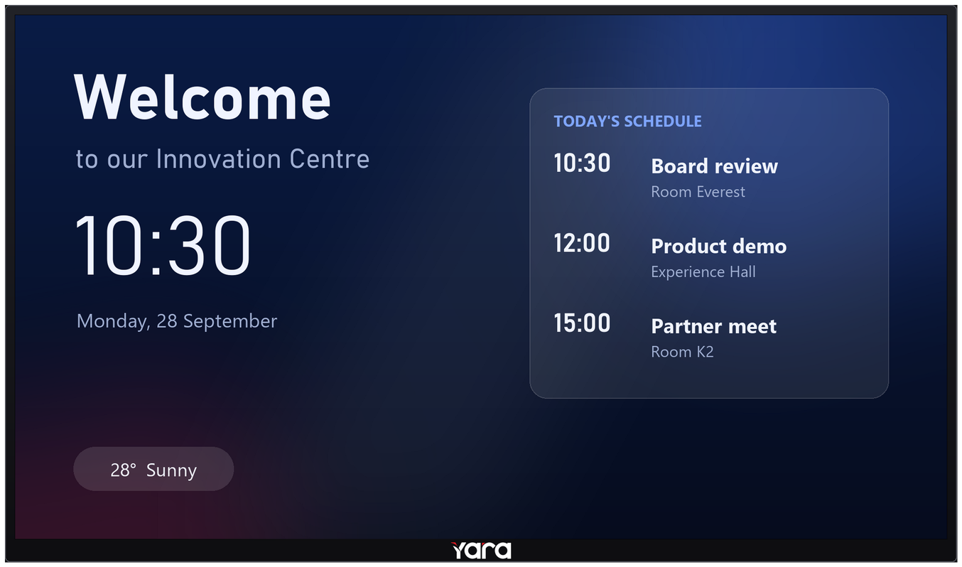 Yara 75 inch Commercial Display