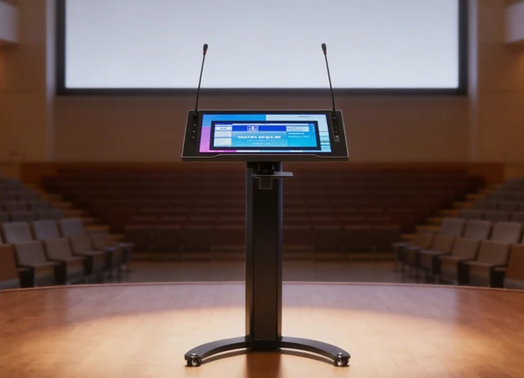 Yara 27 inch Digital Podium on stage