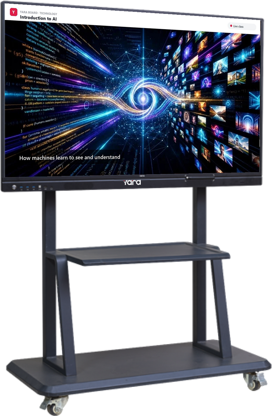 Yara 100" Interactive Panel on a stand