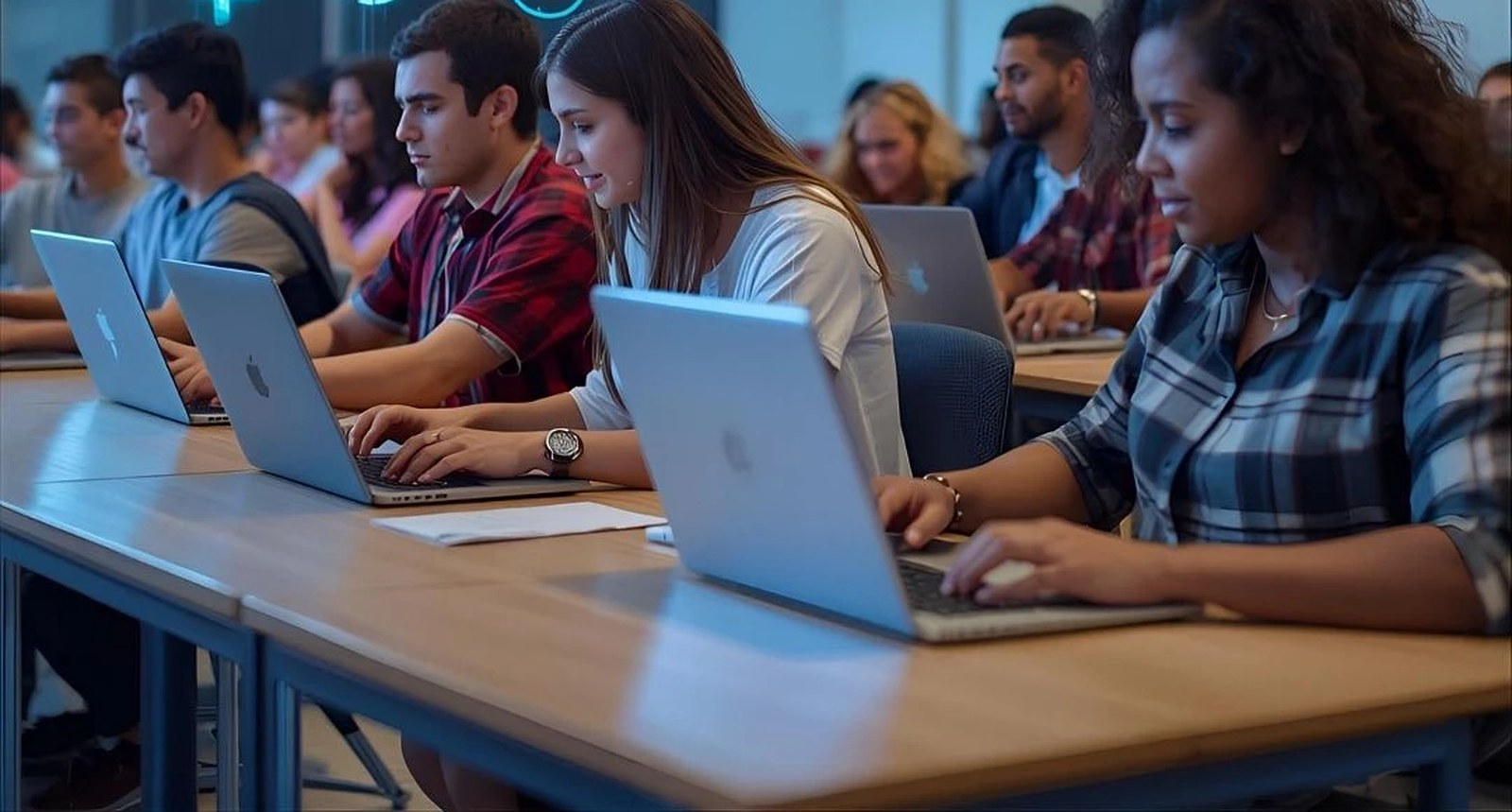 Students learning with technology