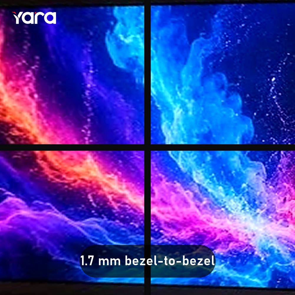 1.7 mm bezel close-up