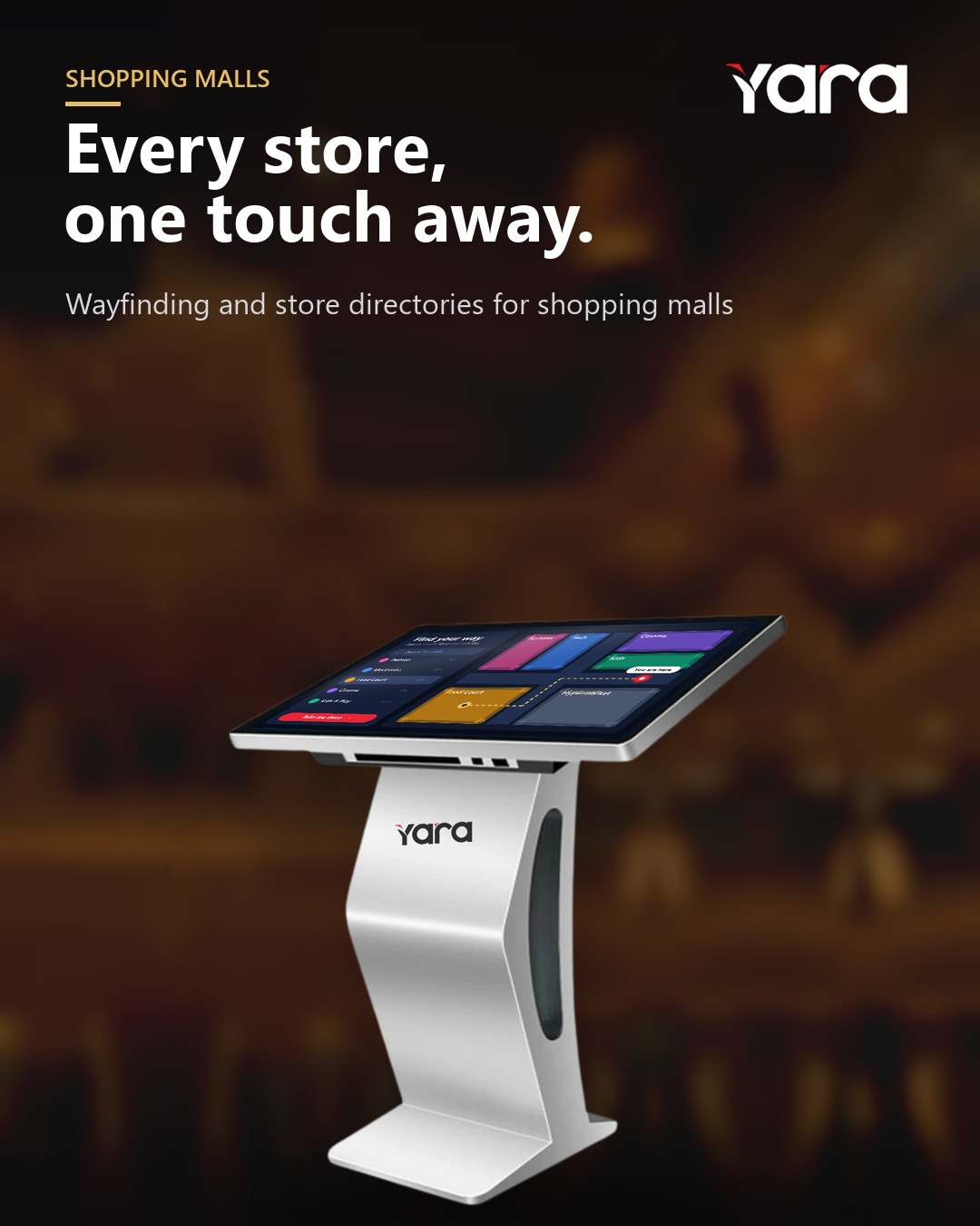 Yara Stand Alone Kiosk in shopping malls